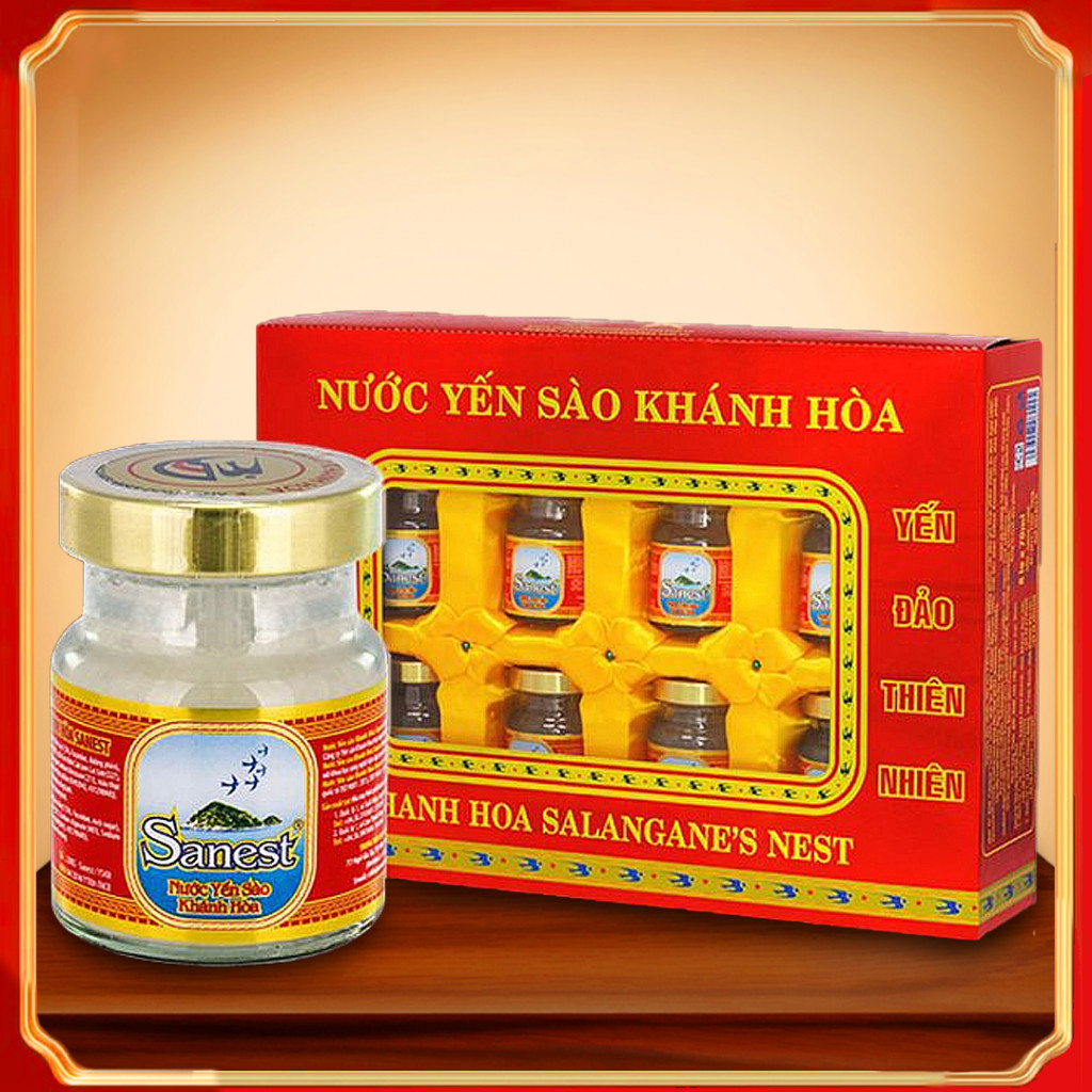 Hộp Quà Nước Yến Sào Khánh Hòa Sanest 8 Lọ x 70ml