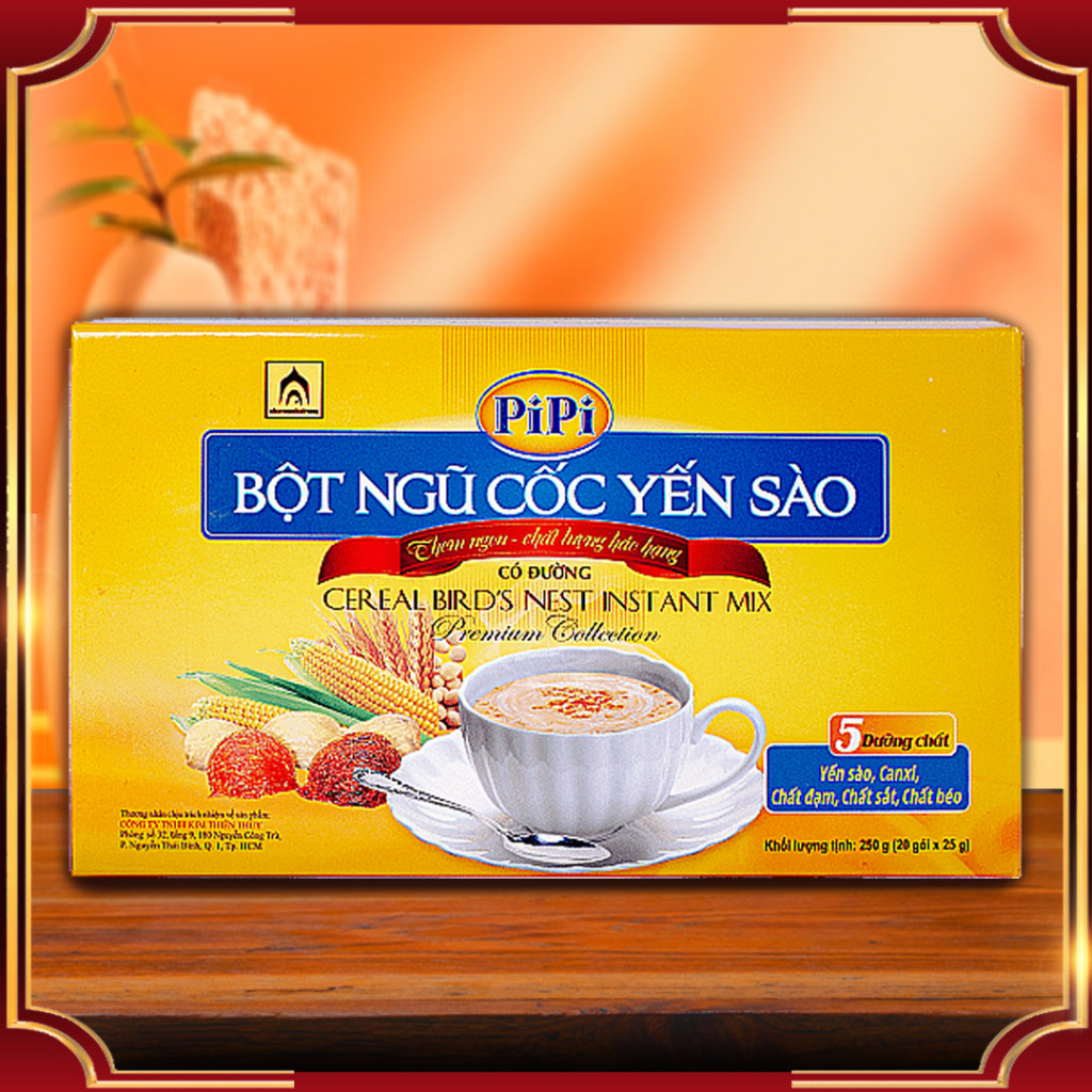 Bột Ngũ Cốc Yến Sào PiPi Hộp 20 Gói Y084