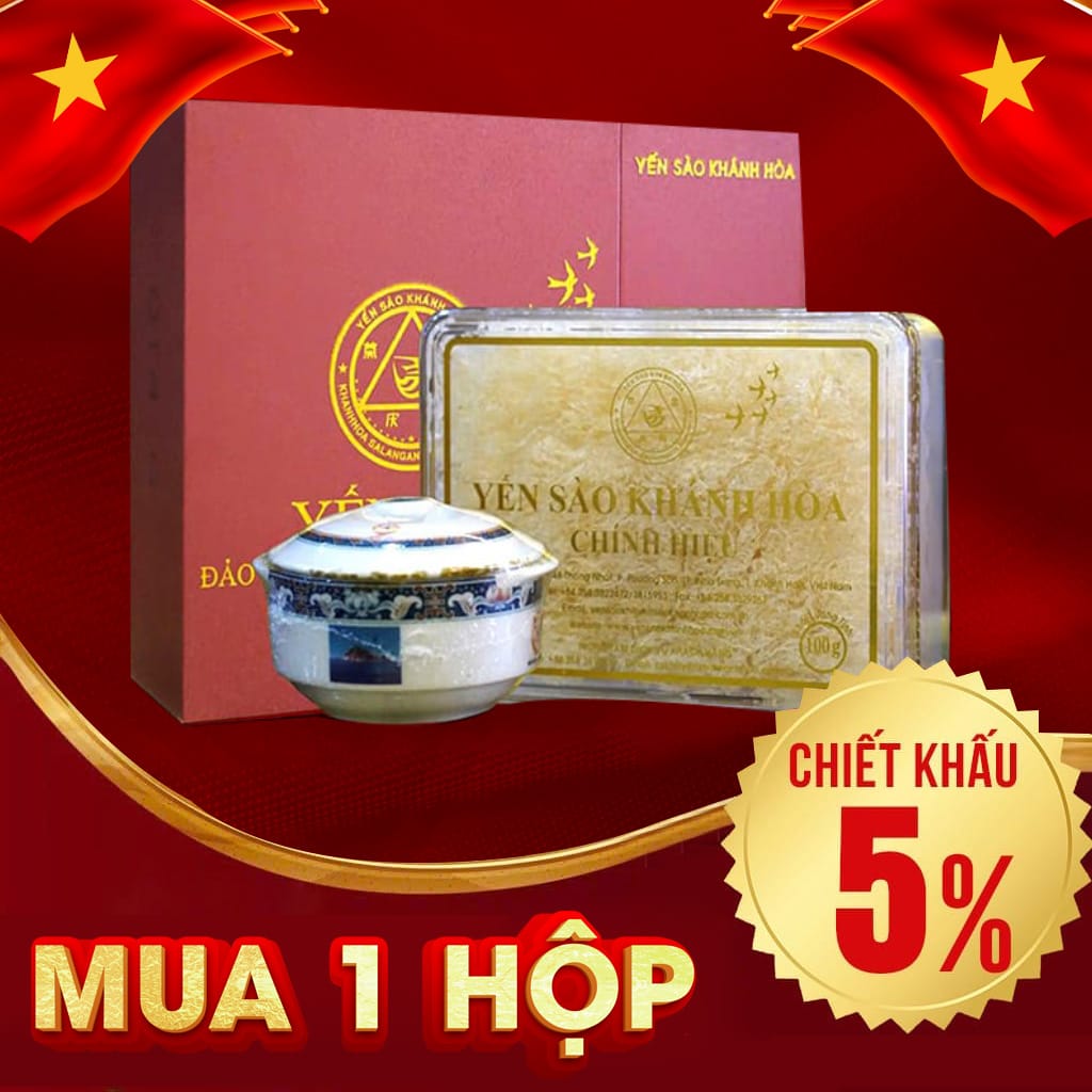 Yến Đảo Thiên Nhiên Tinh Chế Khánh Hòa Hộp Quà Tặng 100g