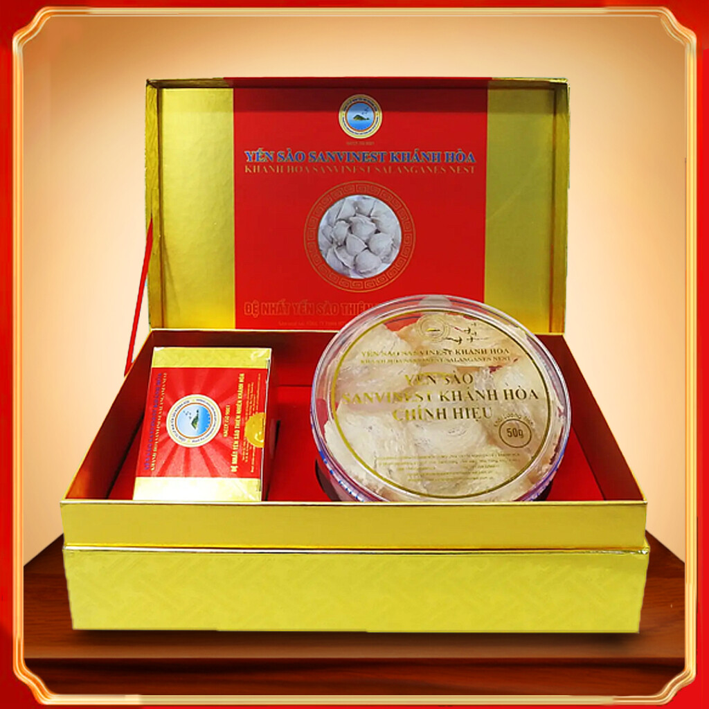 Yến Sào Sơ Chế Cao Cấp Sanvinest Khánh Hòa Hộp 50g