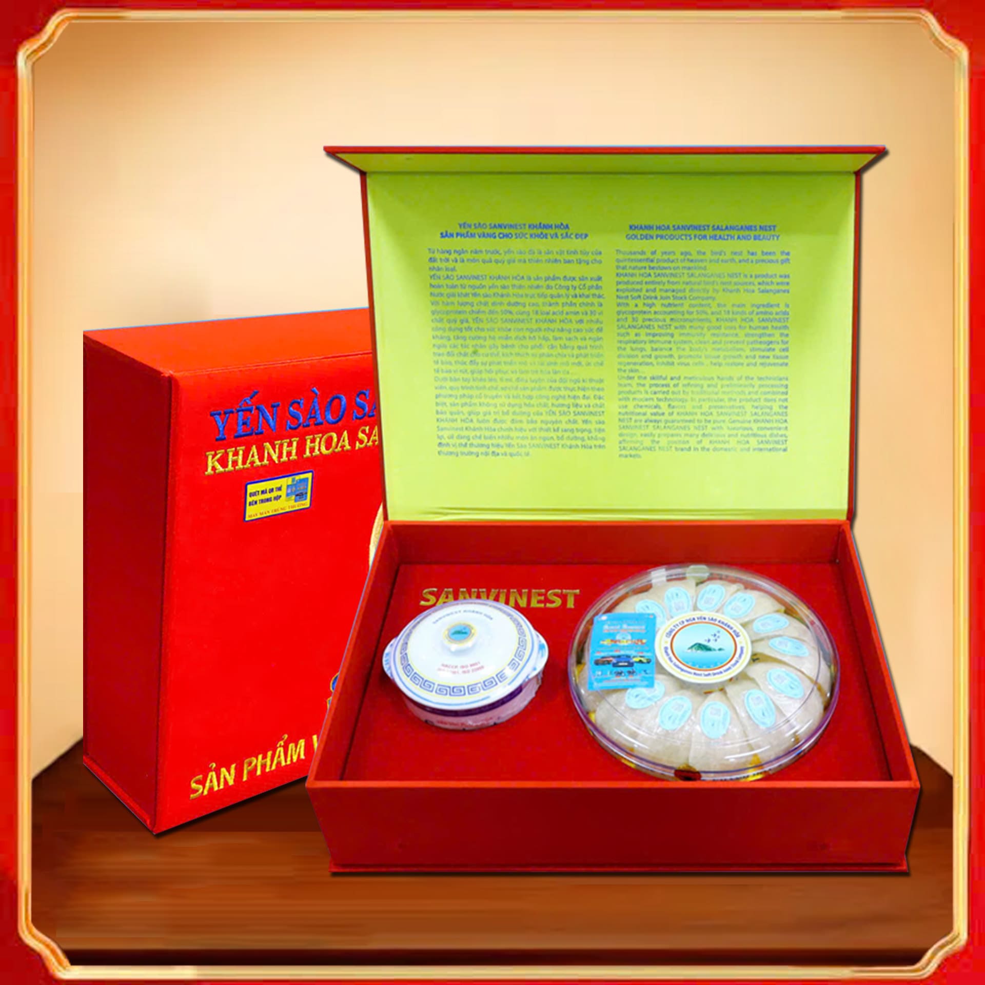 Yến Sào Tinh Chế Cao Cấp Sanvinest Khánh Hòa Hộp Quà Tặng 100g